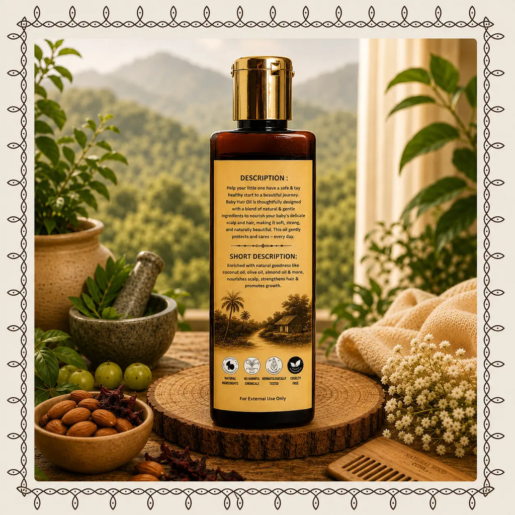 Baby Hair Oil for Growth | Natural & Gentle Hair Oil for Babies India
