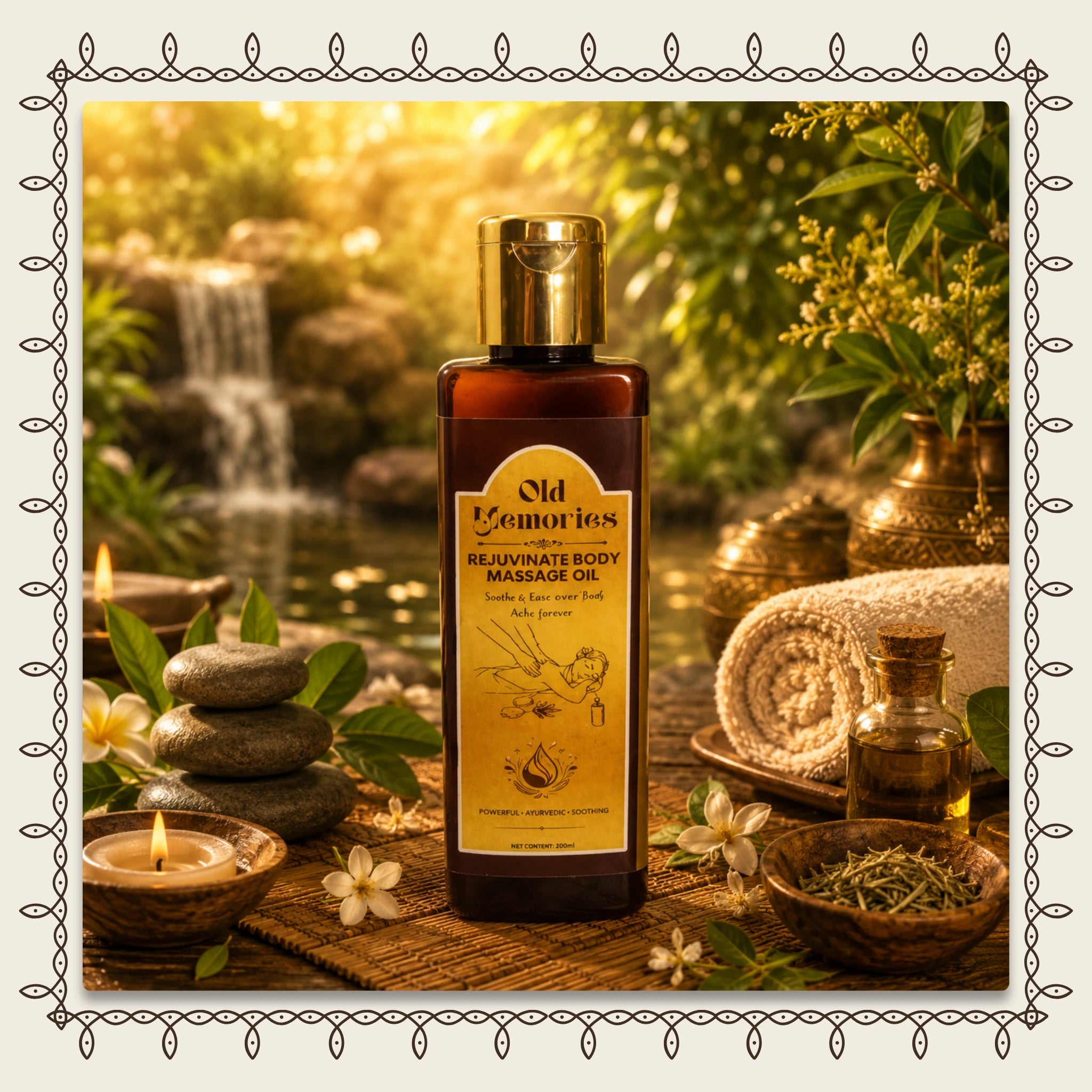 Rejuvenating Body Massage Oil for Relaxation, Stress Relief & Glowing Skin