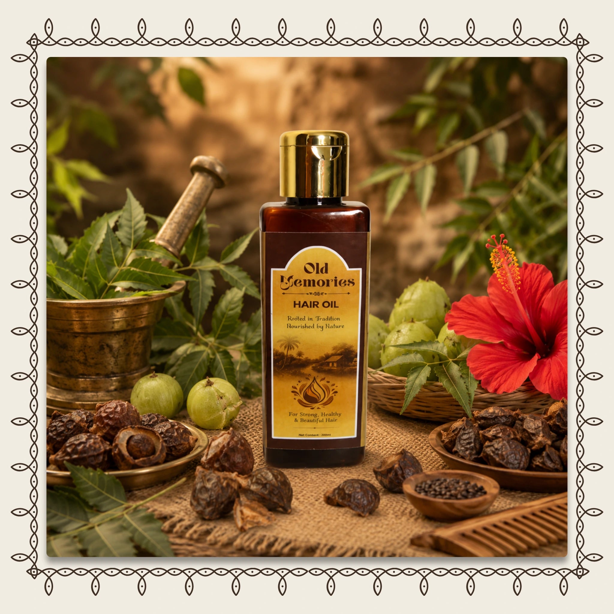 Tribal Hair Oil for Hair Growth & Hair Fall Control | Herbal Ayurvedic Oil | Old Memories