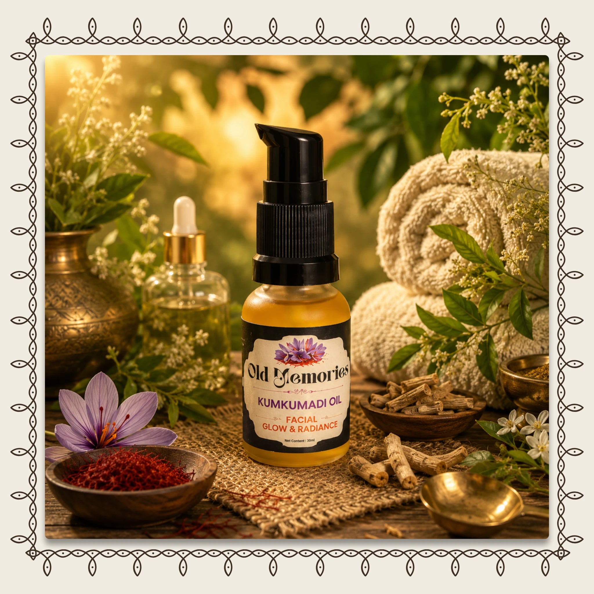 Kumkumadi Oil for Skin Brightening, Pigmentation & Anti-Aging Glow